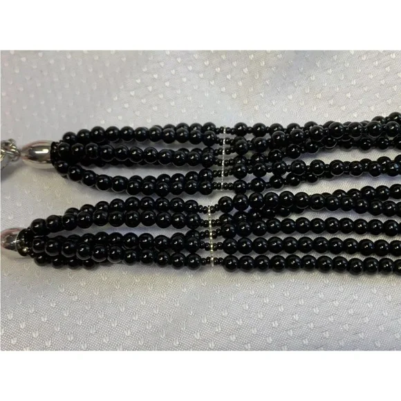 Joan Rivers,Starlet Black, Multicolor Flowers, Beaded Necklace, Excellent Cond. - Picture 7 of 13